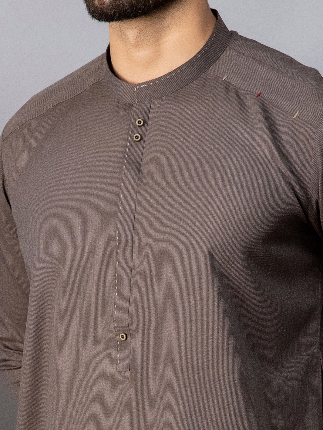 Brown Blended Kurta - AL-K-1086C