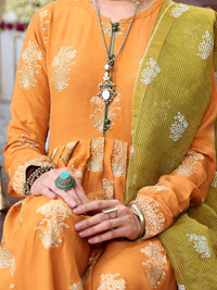 Mustard Cambric 3Pc Stitched - ALP-3PS-1091/S