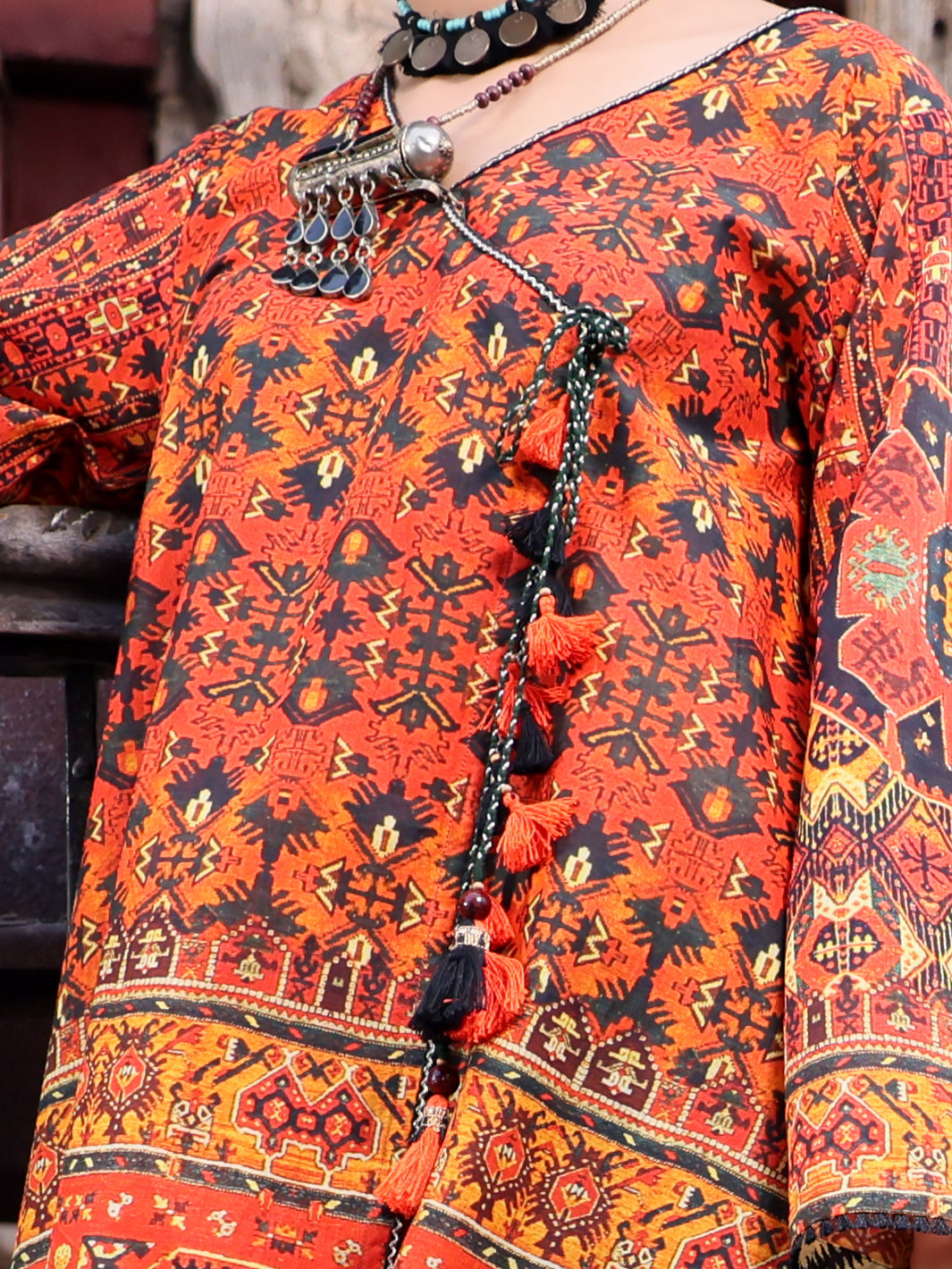 Orange Lawn 3Pc Stitched - ALP-3PS-1114
