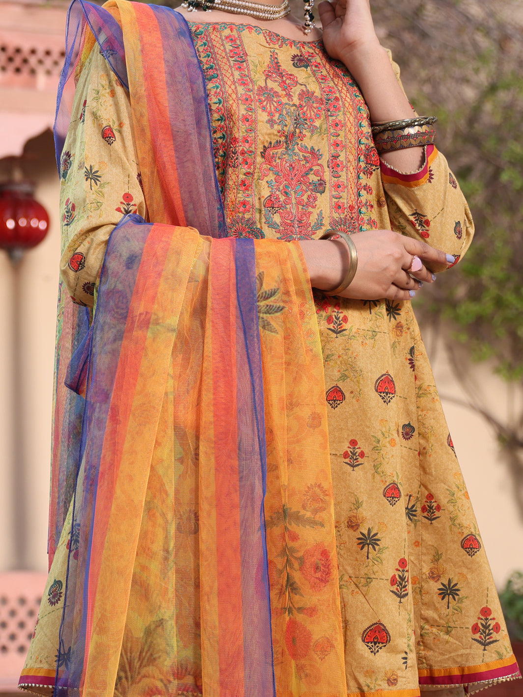 Mustard 3Pc Stitched - ALP-3PS-1132