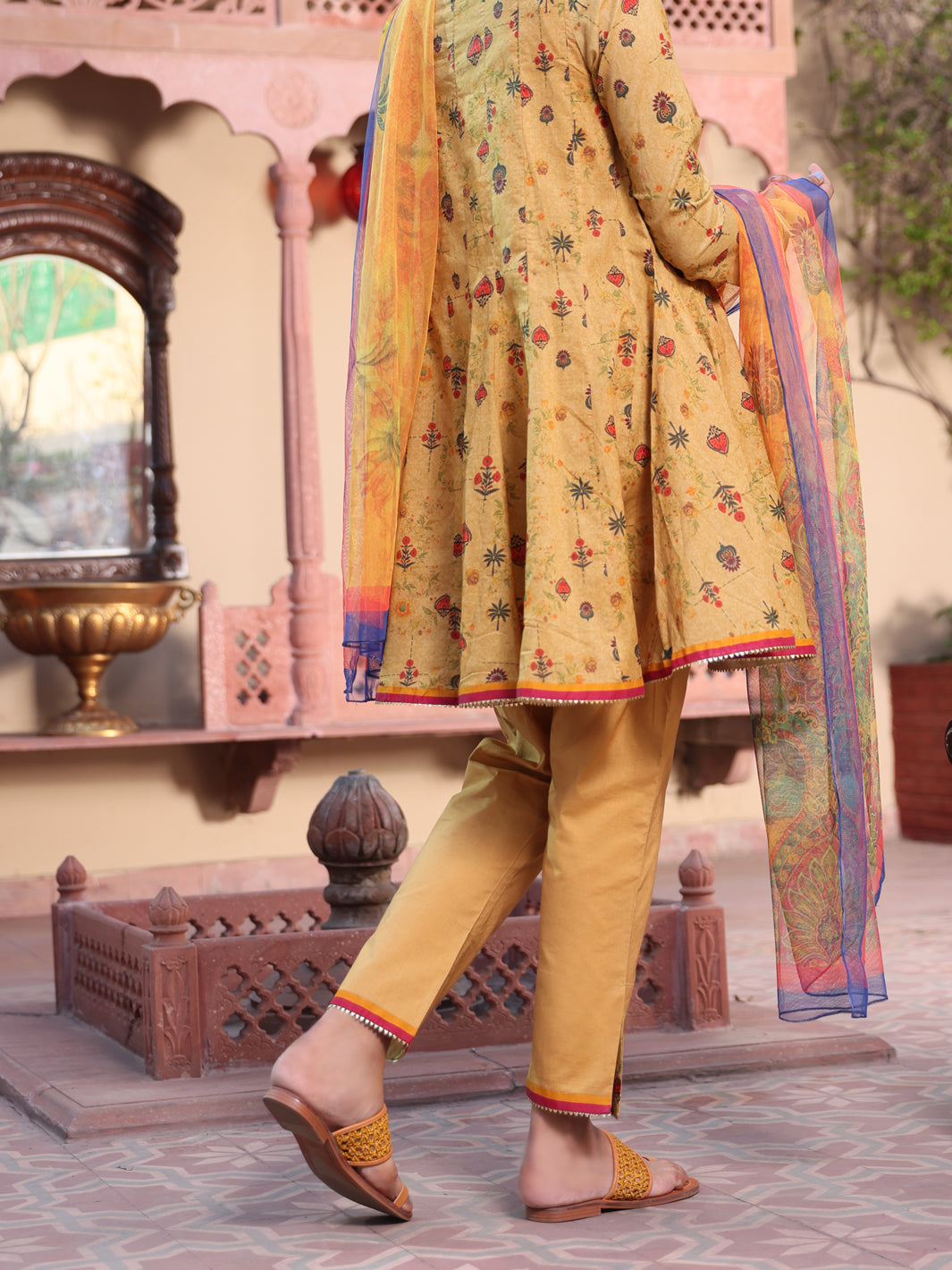 Mustard 3Pc Stitched - ALP-3PS-1132