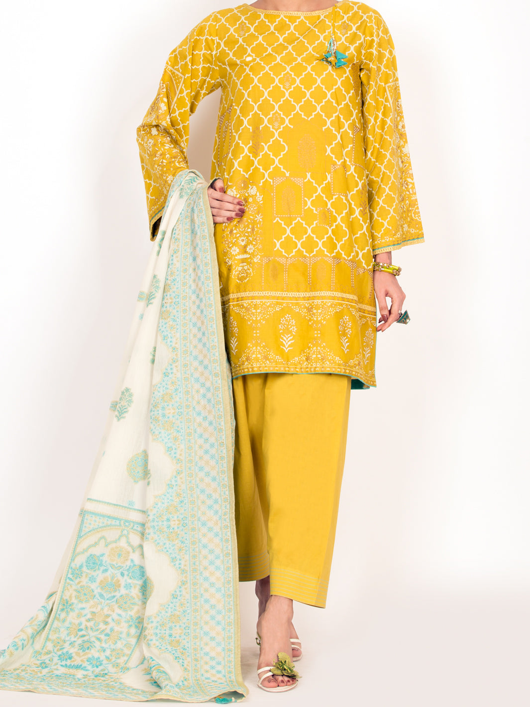 Lime Lawn 3 Piece Unstitched - ALP-3PS-1147