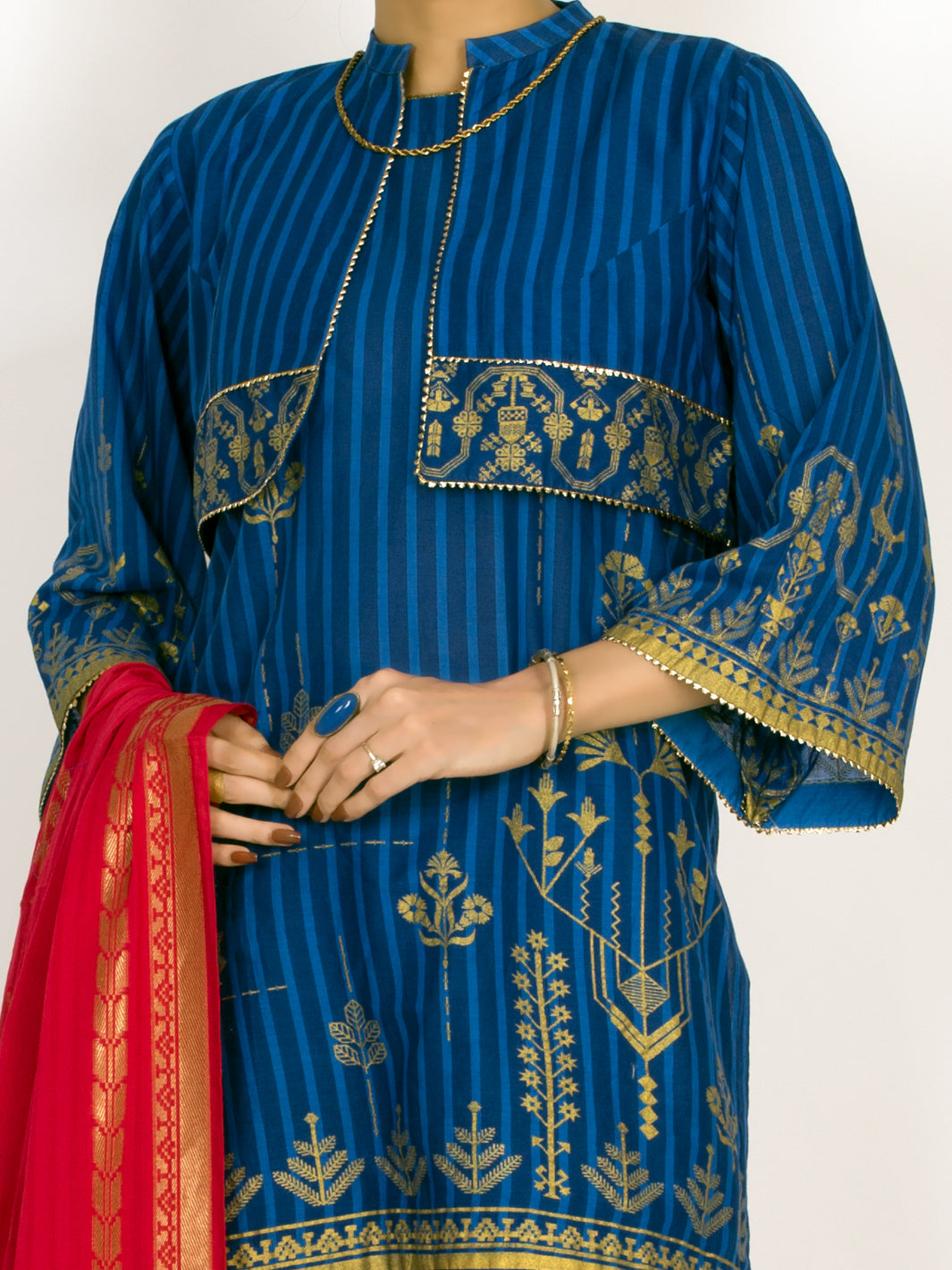 Blue Lawn 3Pc Stitched - ALP-3PS-1148