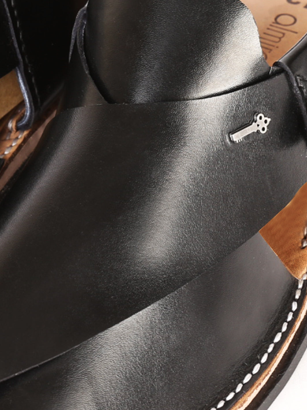 Black Leather Peshawari Chappal - AL-MFW-HC-115