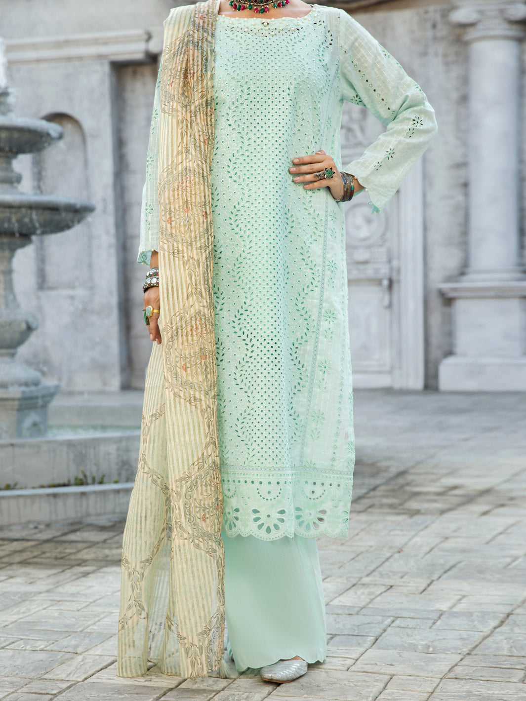 Ferozi Lurex Jacquard 3 Piece Unstitched - ALP-3PS-1187