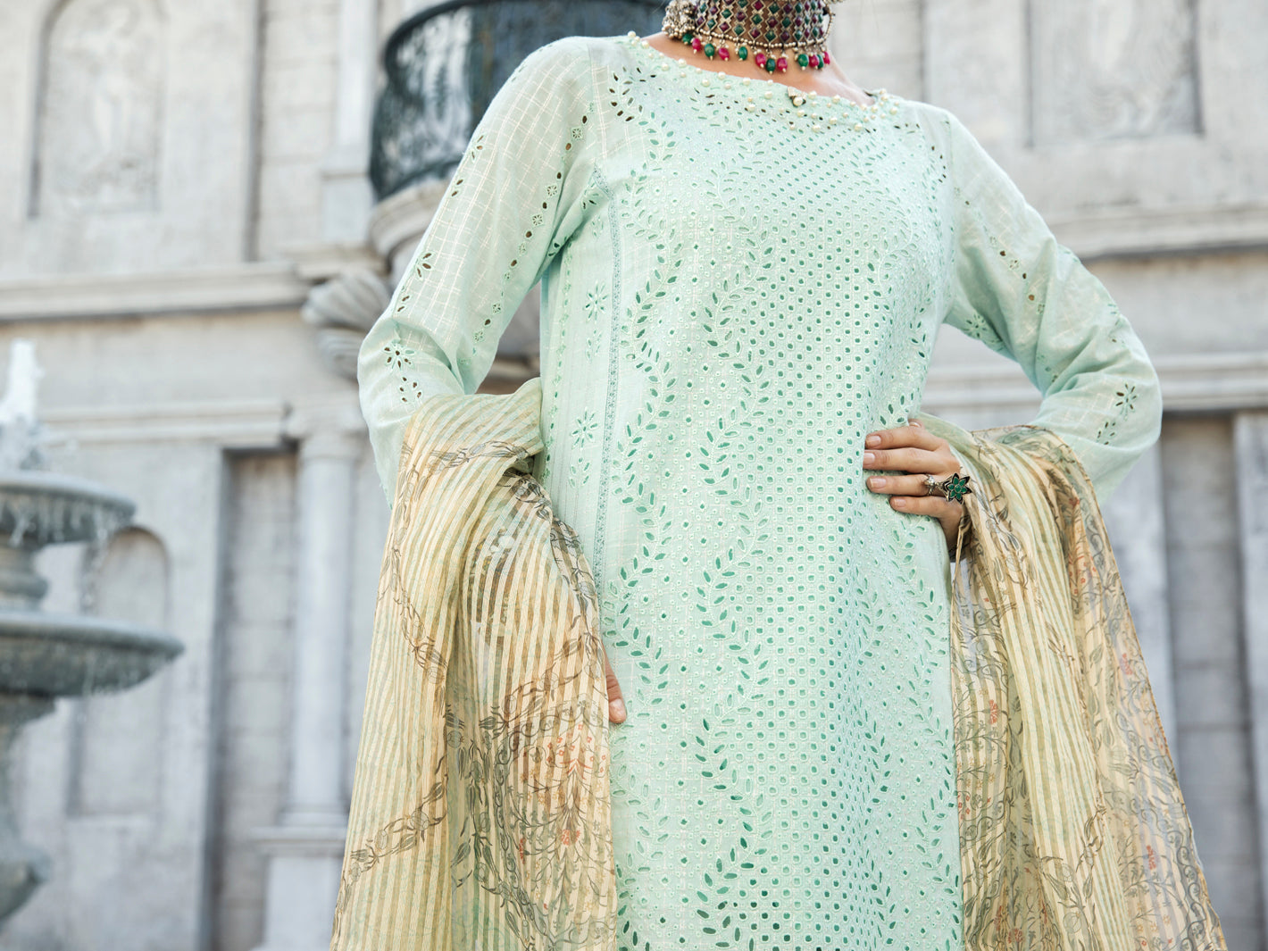 Ferozi Lurex Jacquard 3 Piece Unstitched - ALP-3PS-1187