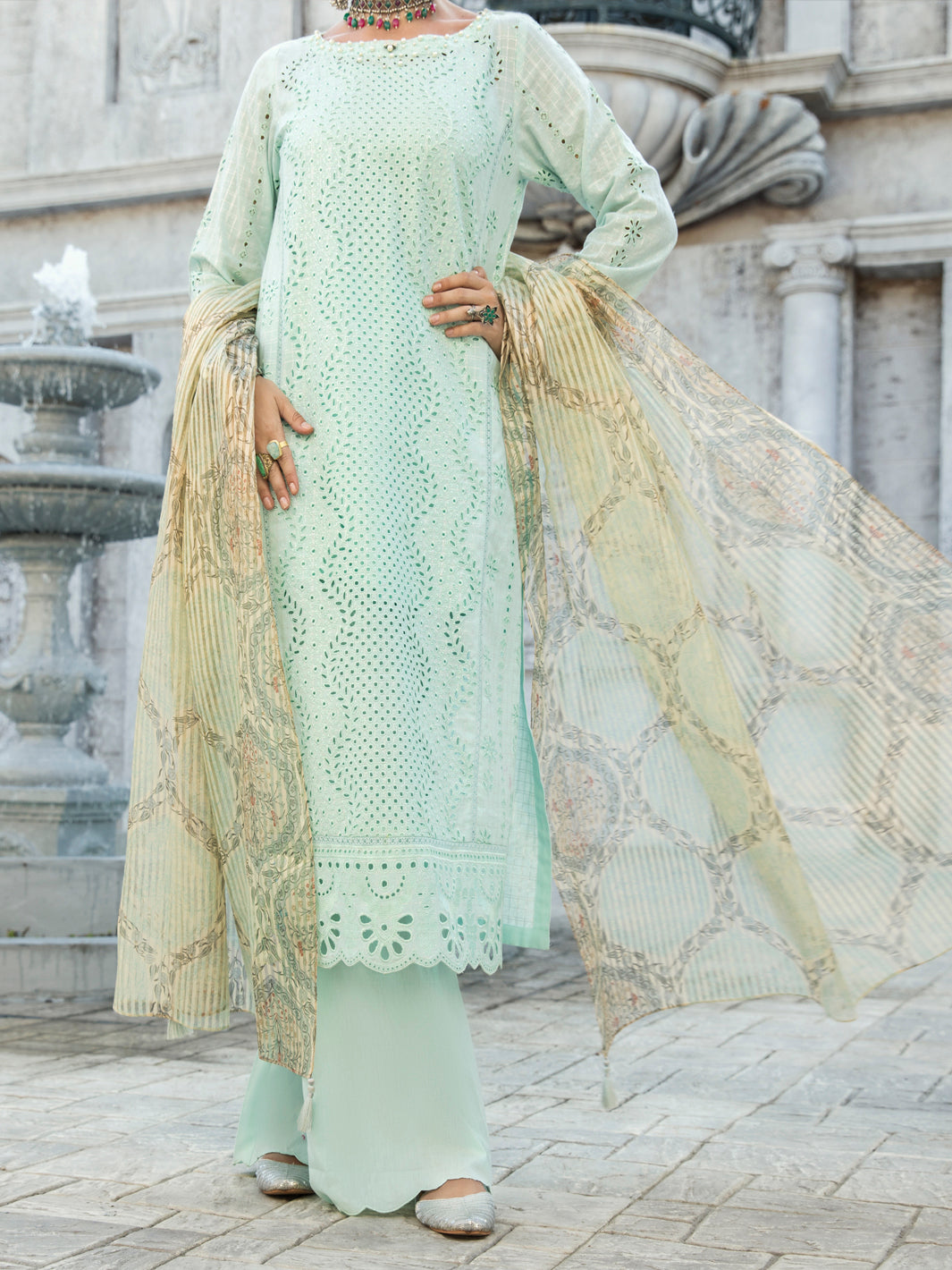 Ferozi Lurex Jacquard 3 Piece Unstitched - ALP-3PS-1187
