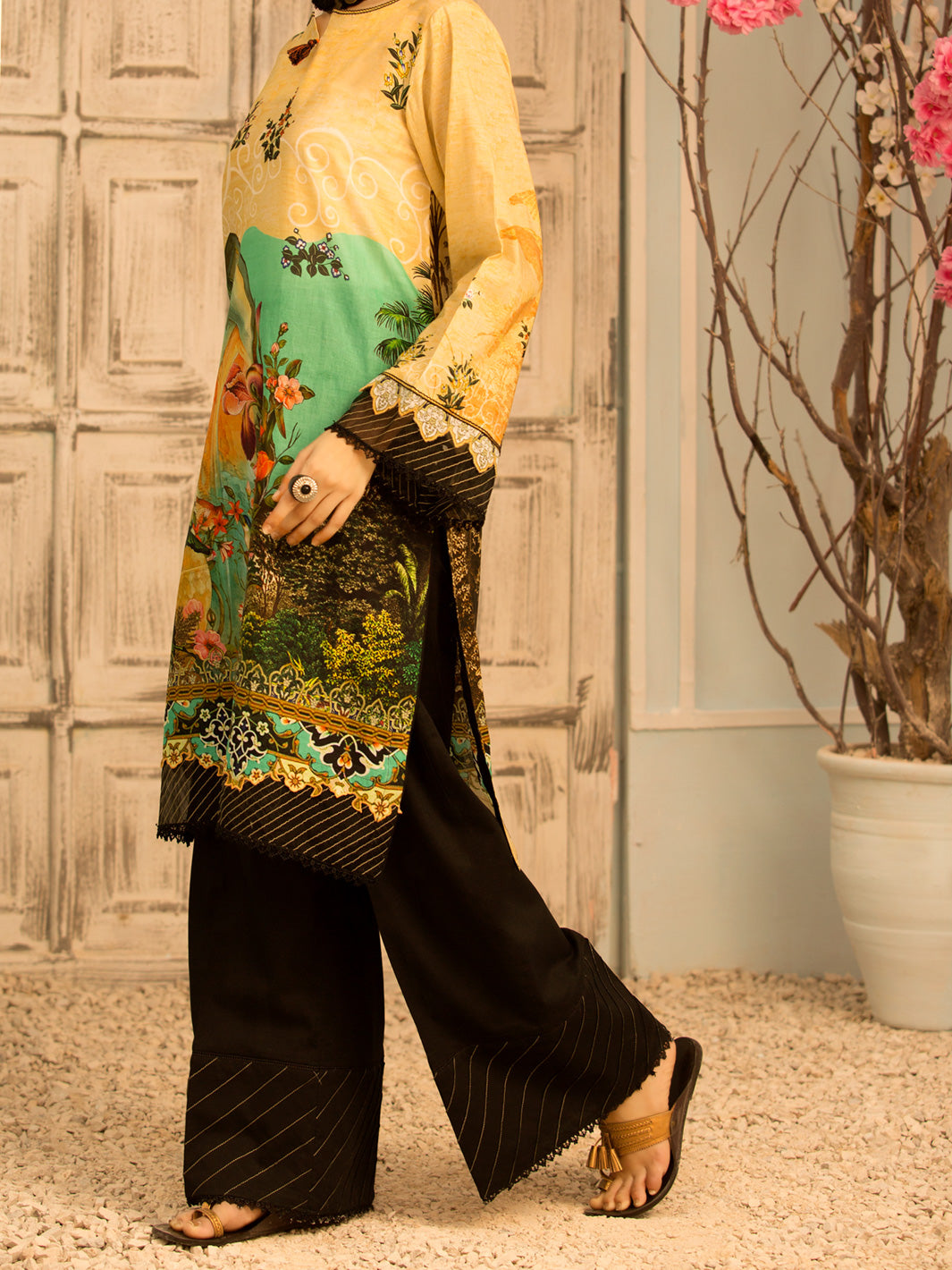 Beige Lawn 2Pc Unstitched - ALP-2PS-1205