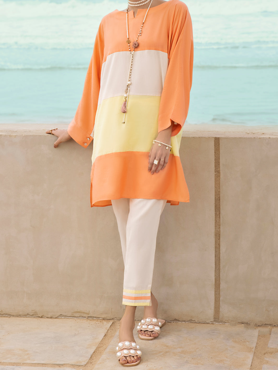 Peach Twill 2Pc Stitched - ALP-2PS-LKS-1220