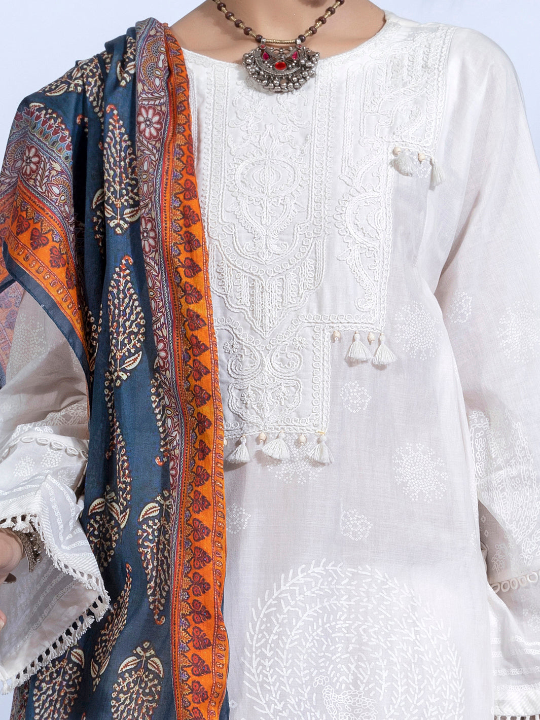White Lawn 3Pc Unstitched - ALP-3PS-1241