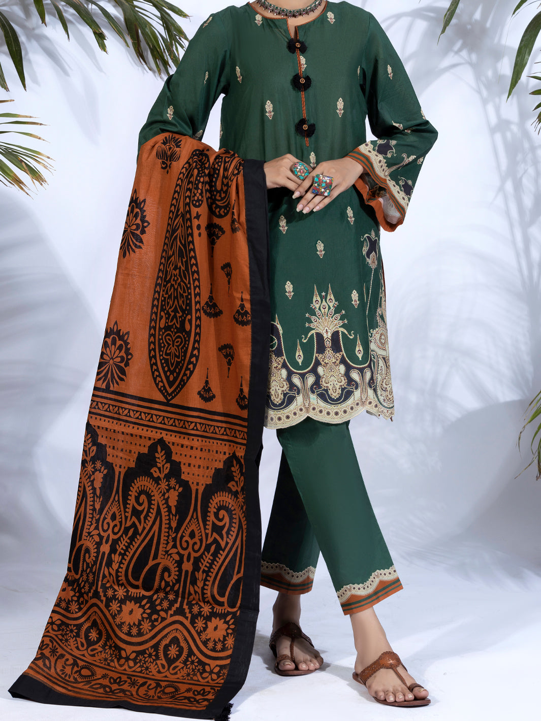 Green Lawn 3 Piece Unstitched - ALP-3PS-1244