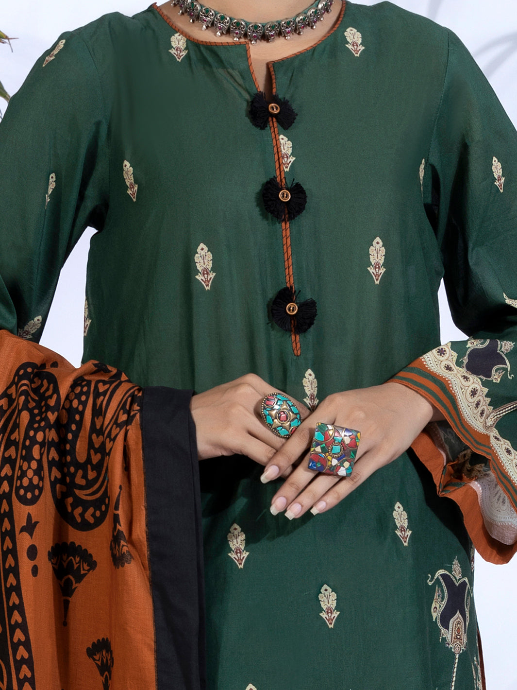 Green Lawn 3 Piece Unstitched - ALP-3PS-1244