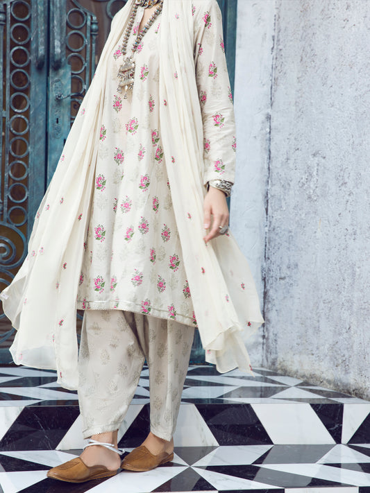 Beige Lawn 3Pc Unstitched - ALP-3PS-1297