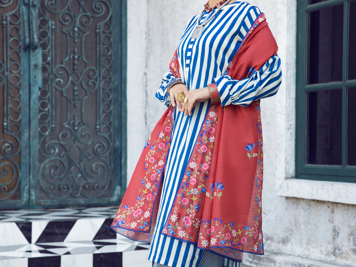 Blue Lawn 3 Piece Unstitched - ALP-3PS-1298