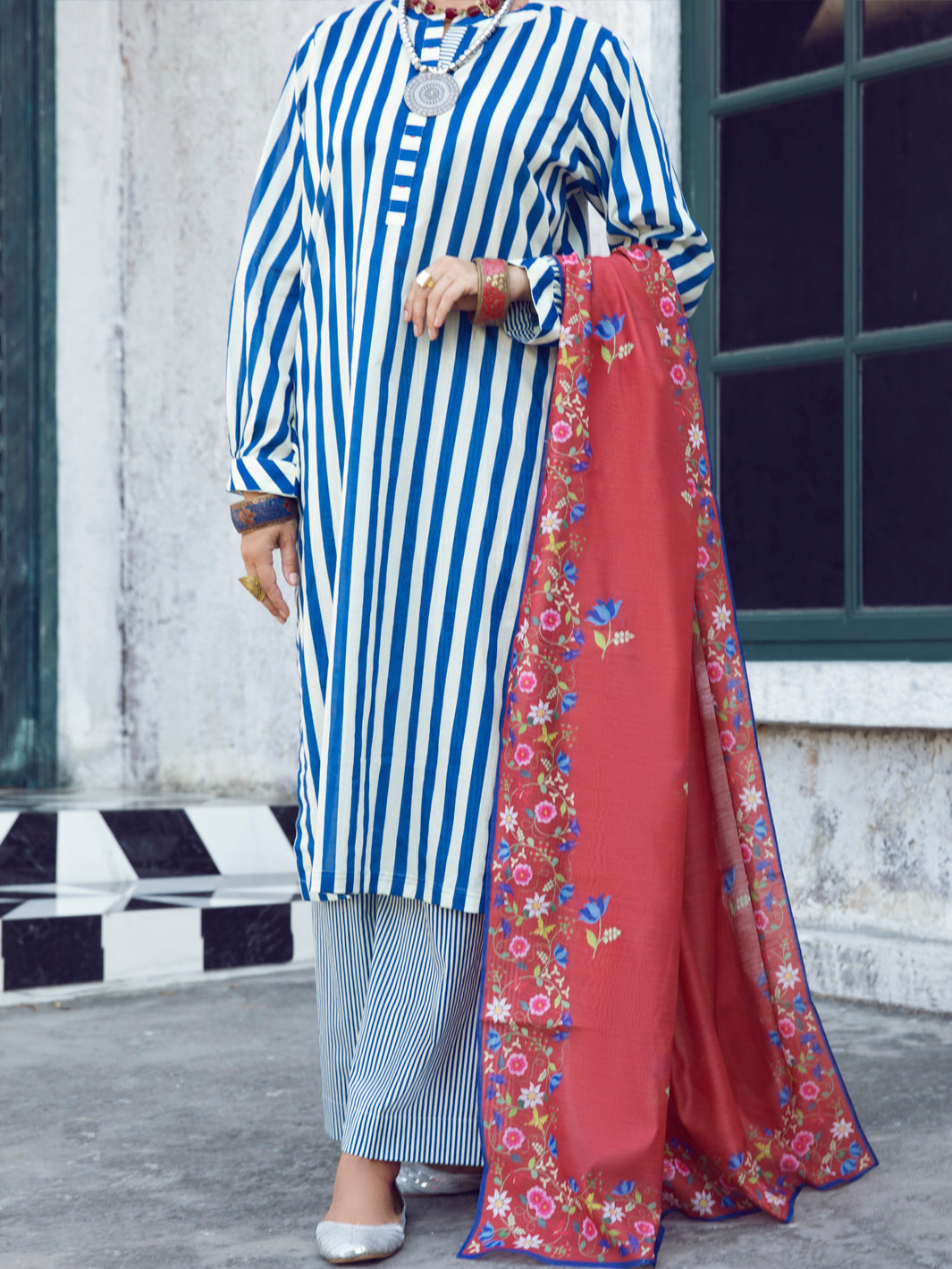Blue Lawn 3 Piece Unstitched - ALP-3PS-1298
