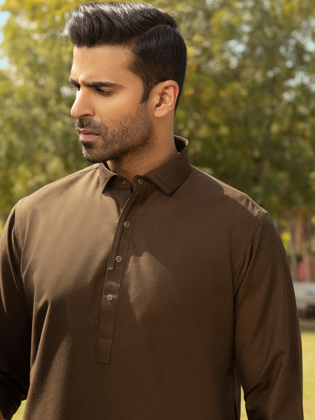 Brown Kameez Shalwar - ALWA-KS-288