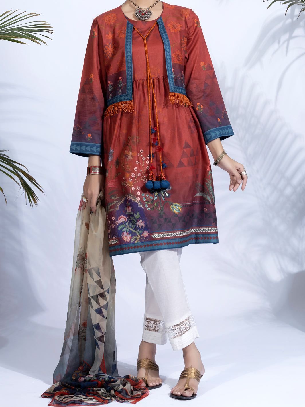 Orange Lawn 2 Piece Unstitched - ALP-2PS-1326