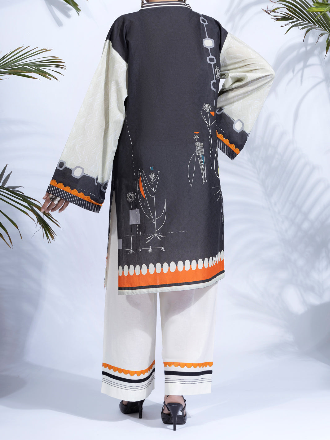 Dark Grey Lawn 2Pc Unstitched - ALP-2PS-1328