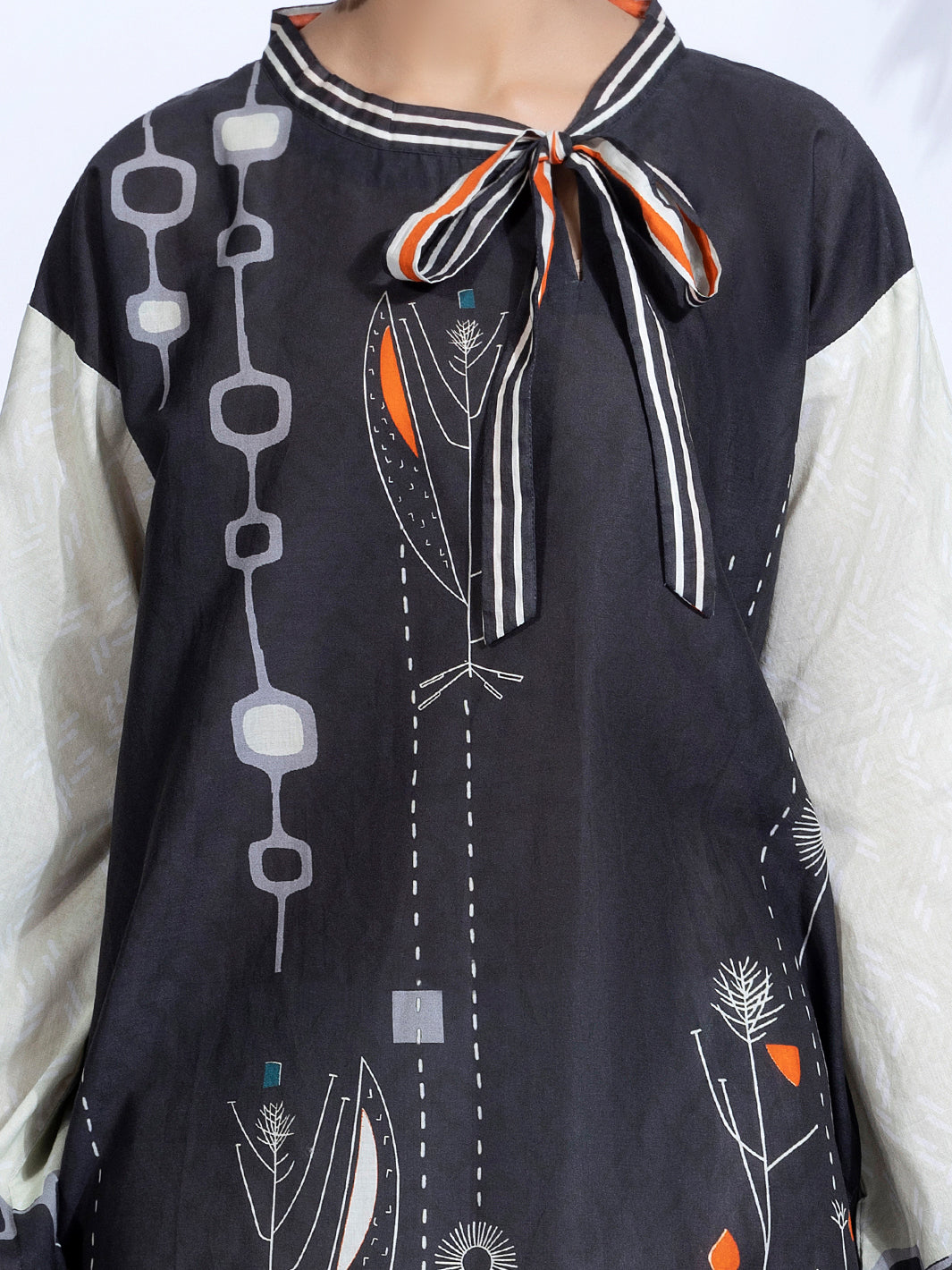 Dark Grey Lawn 2Pc Unstitched - ALP-2PS-1328