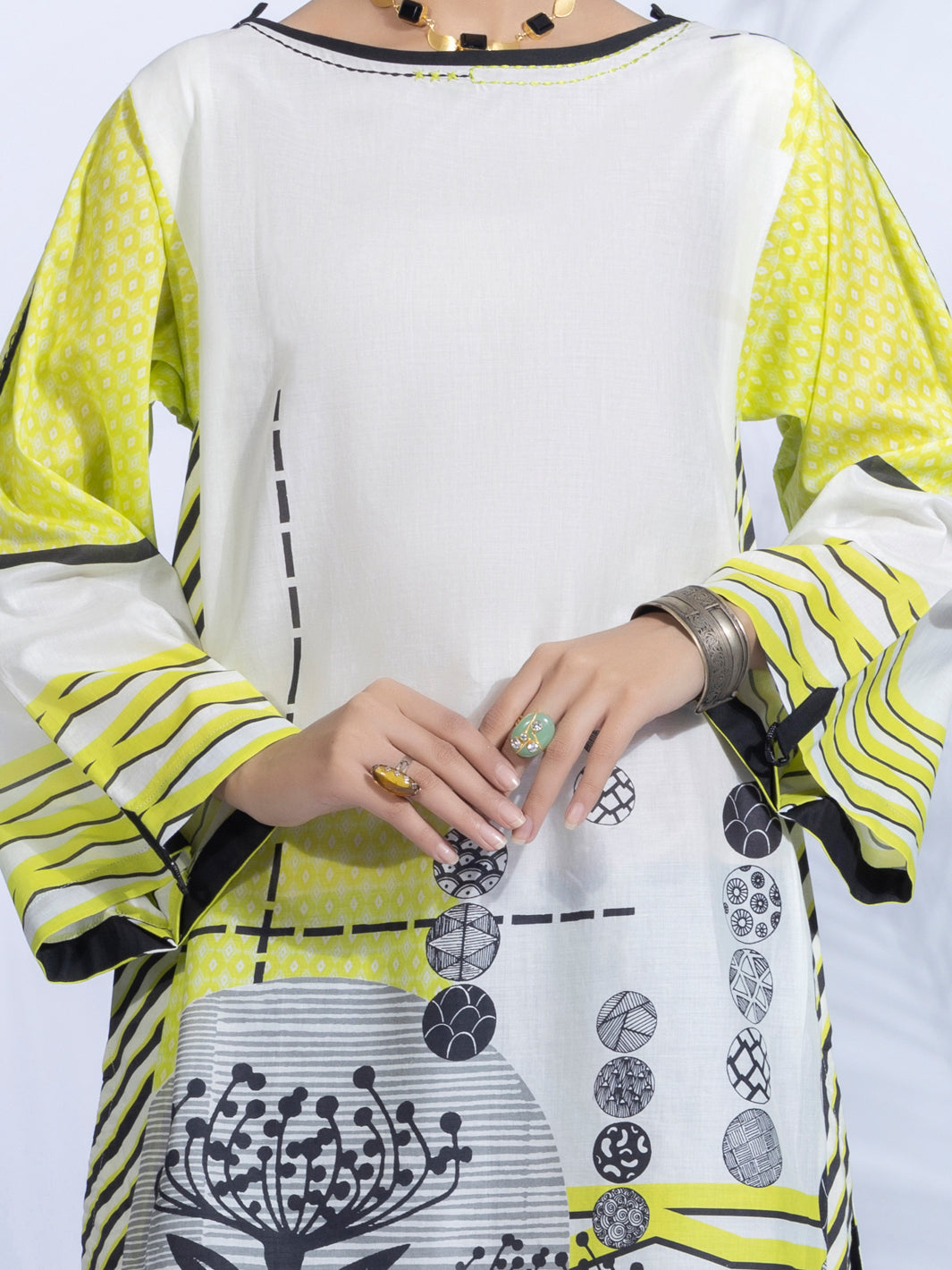 White Lawn 2Pc Unstitched - ALP-2PS-1329