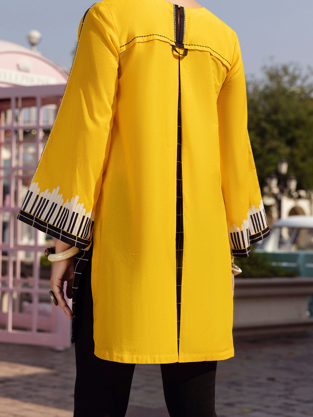 Yellow Lawn Tunic - ALP-LK-1339