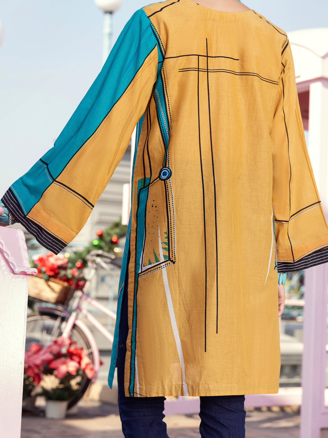 Mustard Lawn Tunic - ALP-LK-1343