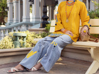 Mustard Dobby Tunic - ALP-LK-1358