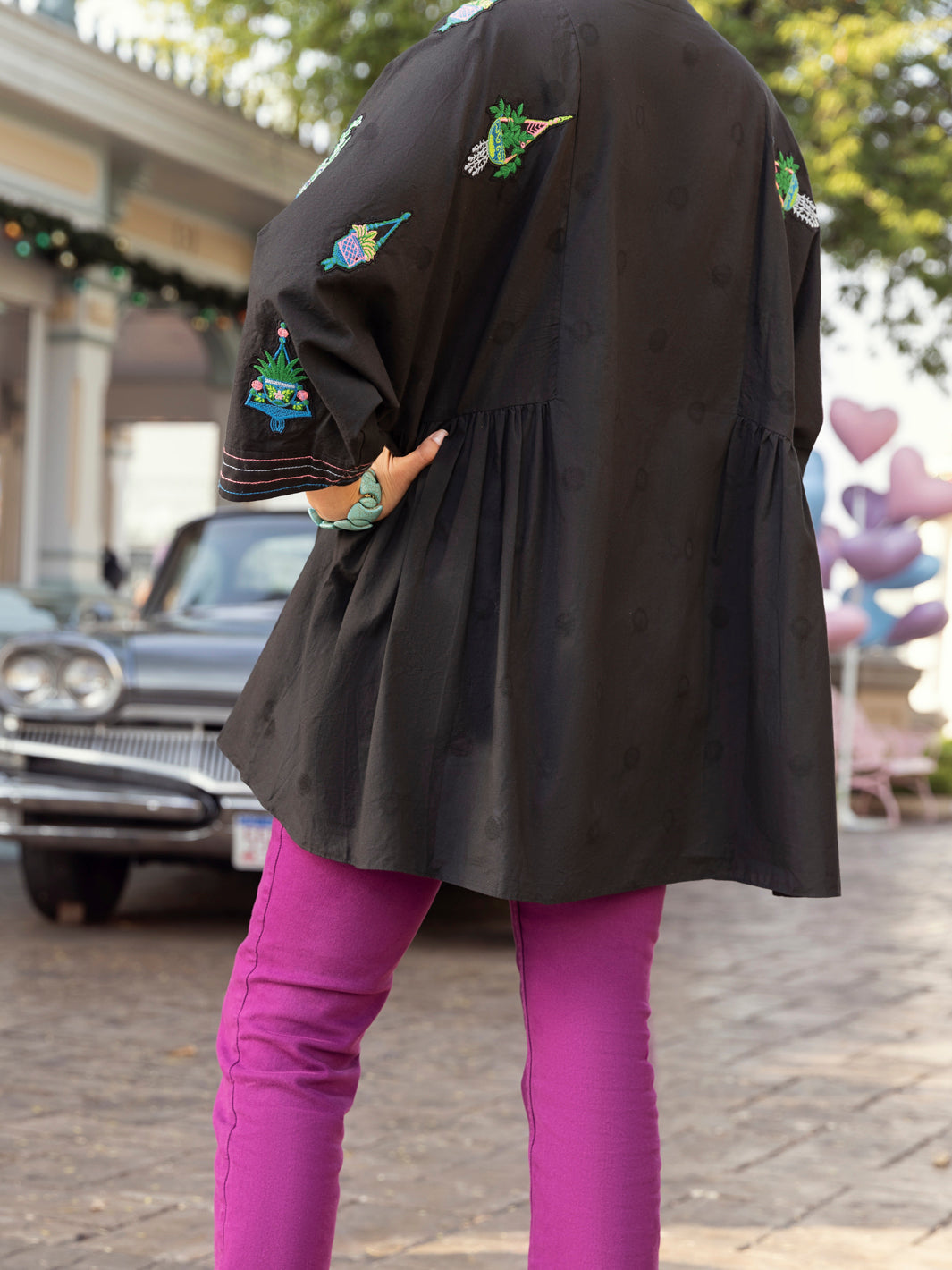 Black Dobby Tunic - ALP-LK-1360