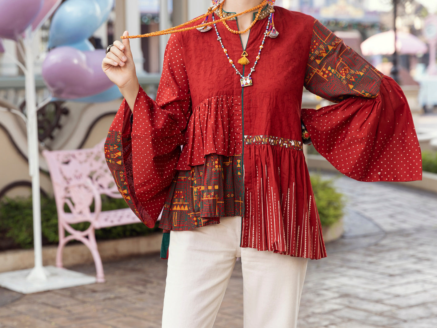 Red Dobby Tunic - ALP-LK-1361