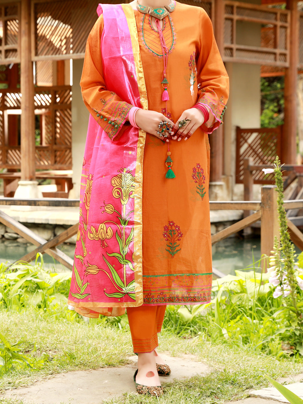 Mustard Lawn 3Pc Unstitched - ALP-3PS-1382