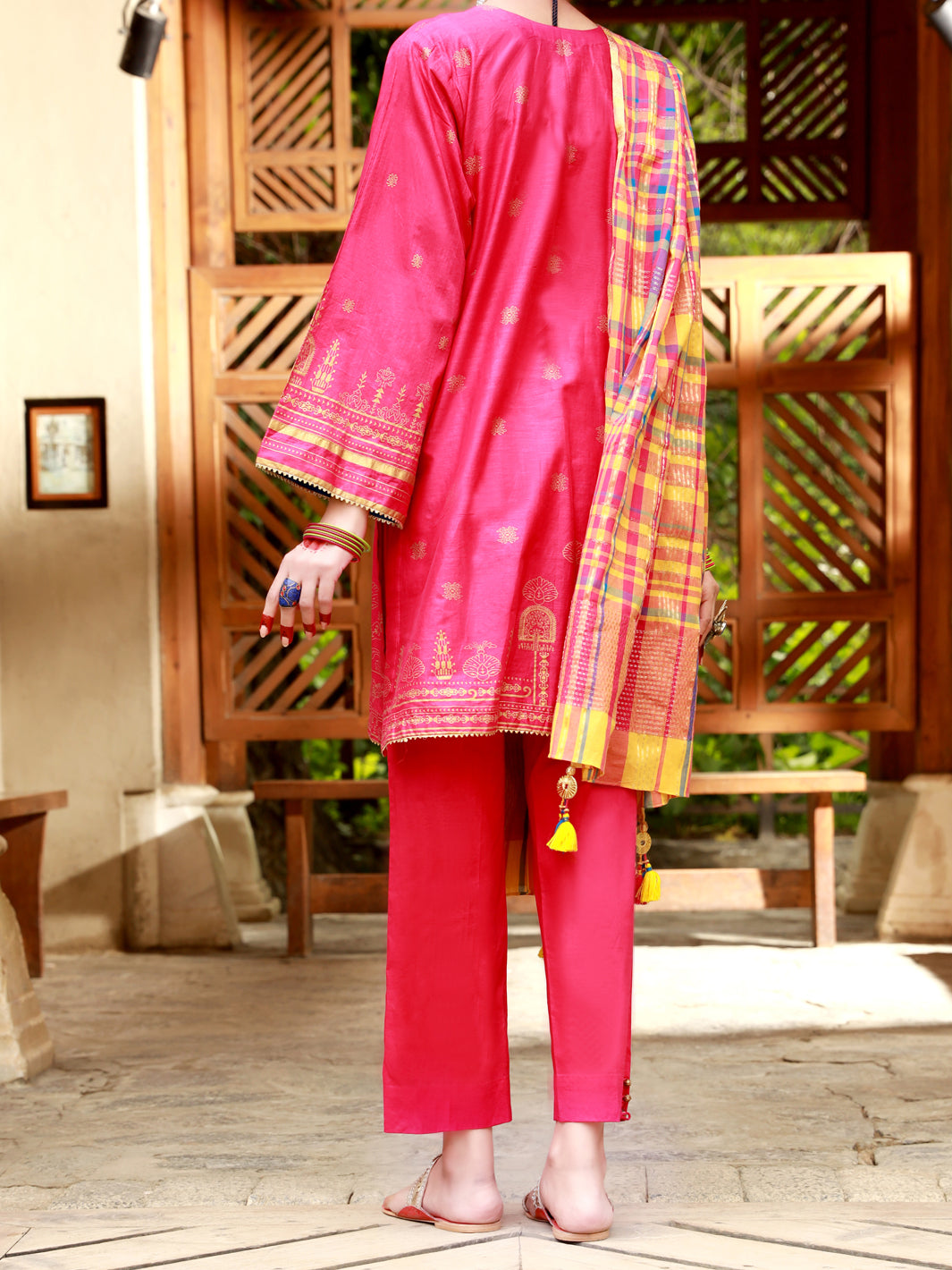 Fuchsia Lawn 3Pc Unstitched - ALP-3PS-1383