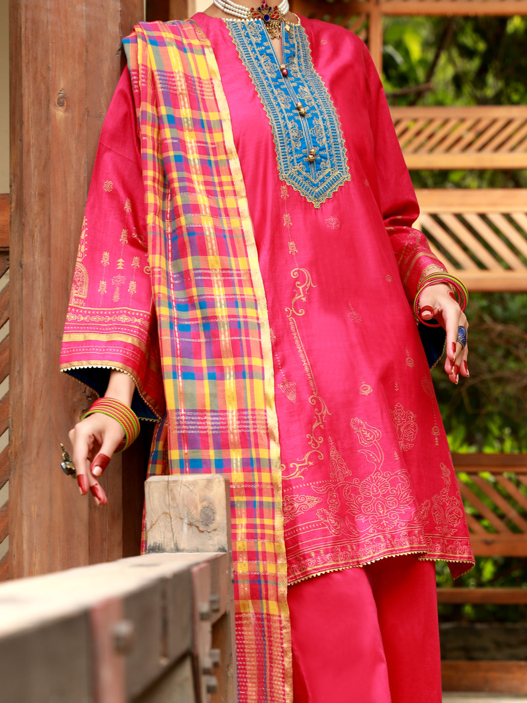 Fuchsia Lawn 3Pc Unstitched - ALP-3PS-1383