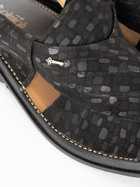 Black Peshawari Chappal - AL-MFW-FB-139