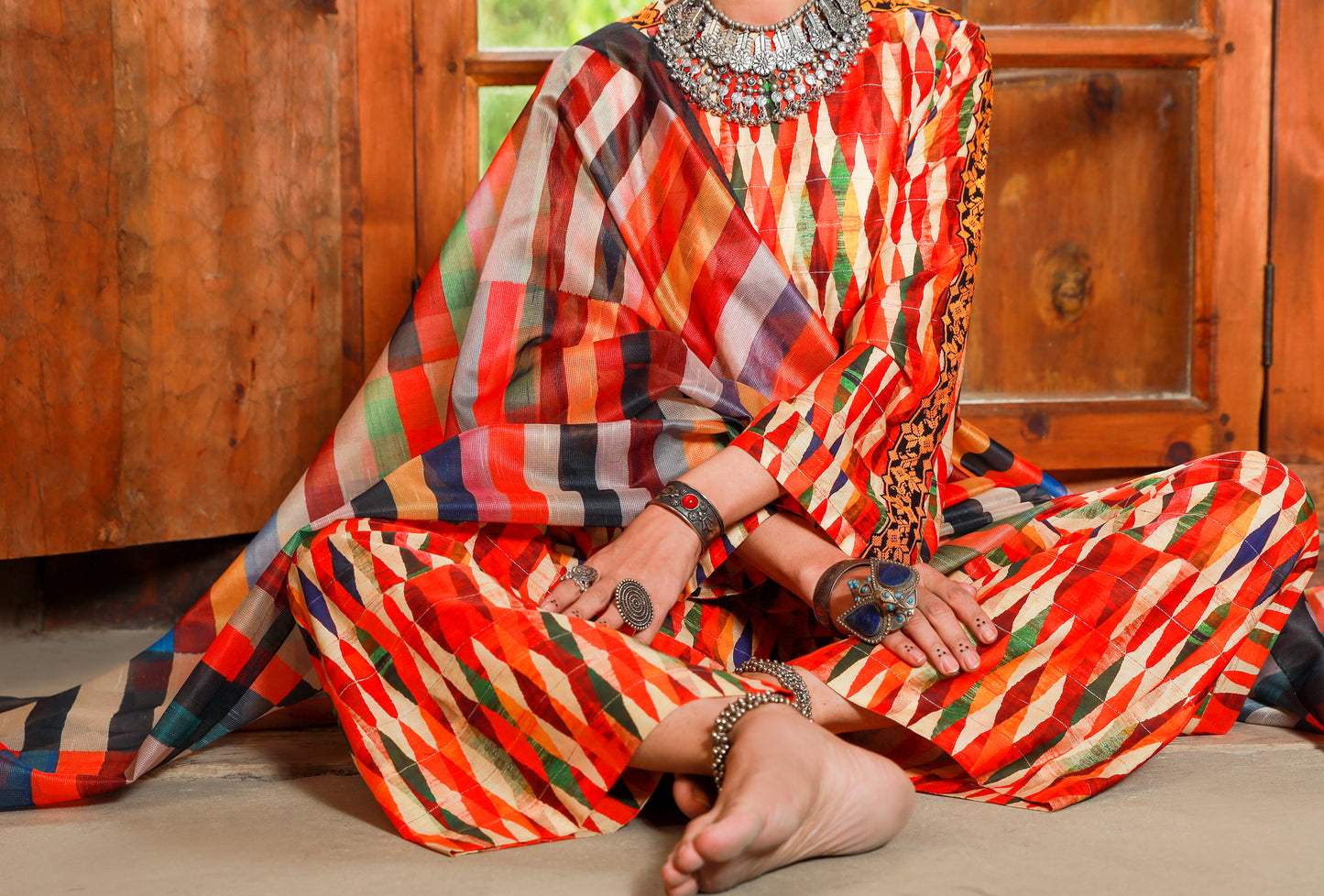 Orange Lawn 3Pc Stitched - ALP-3PS-1419