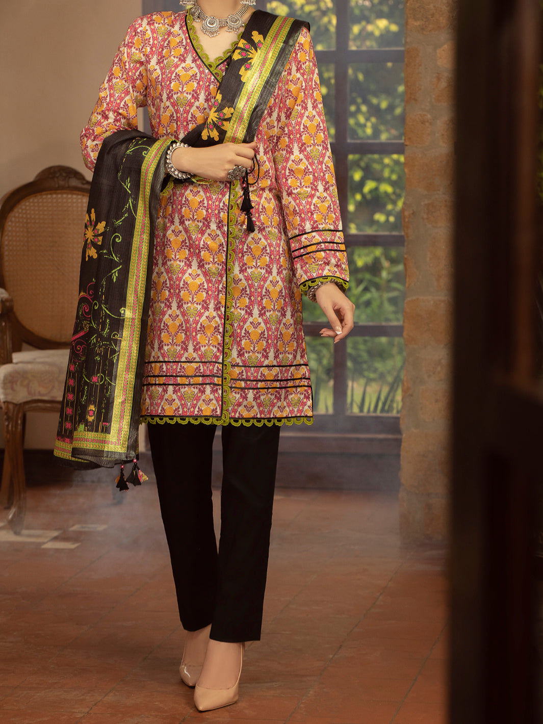 Multicolor Lawn 3Pc Stitched - ALP-3PS-1423