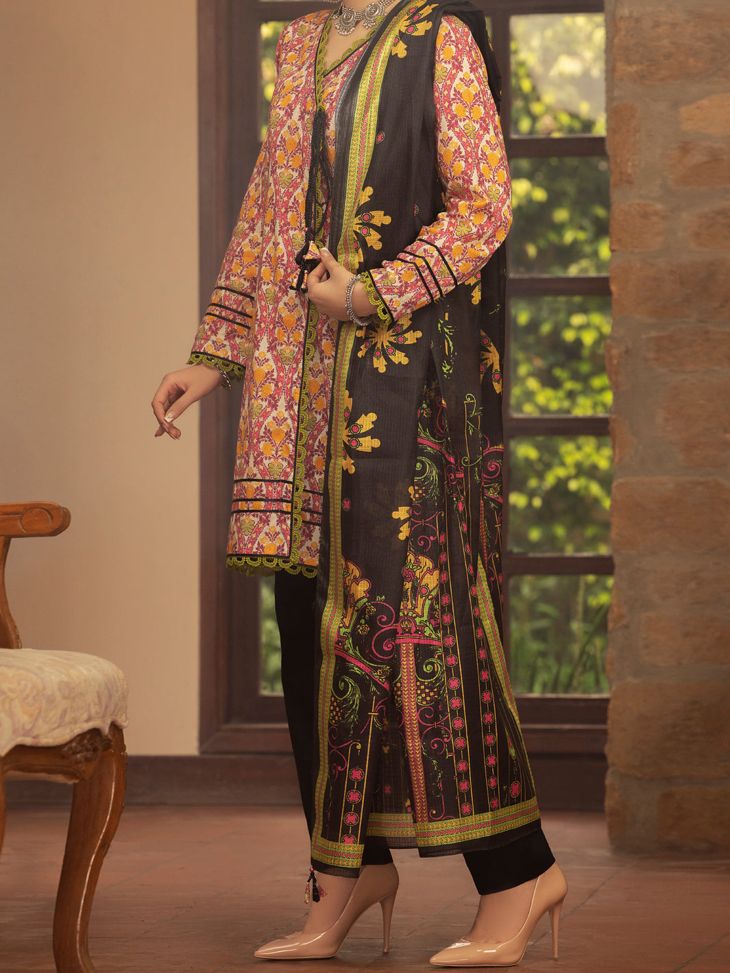 Multicolor Lawn 3Pc Stitched - ALP-3PS-1423
