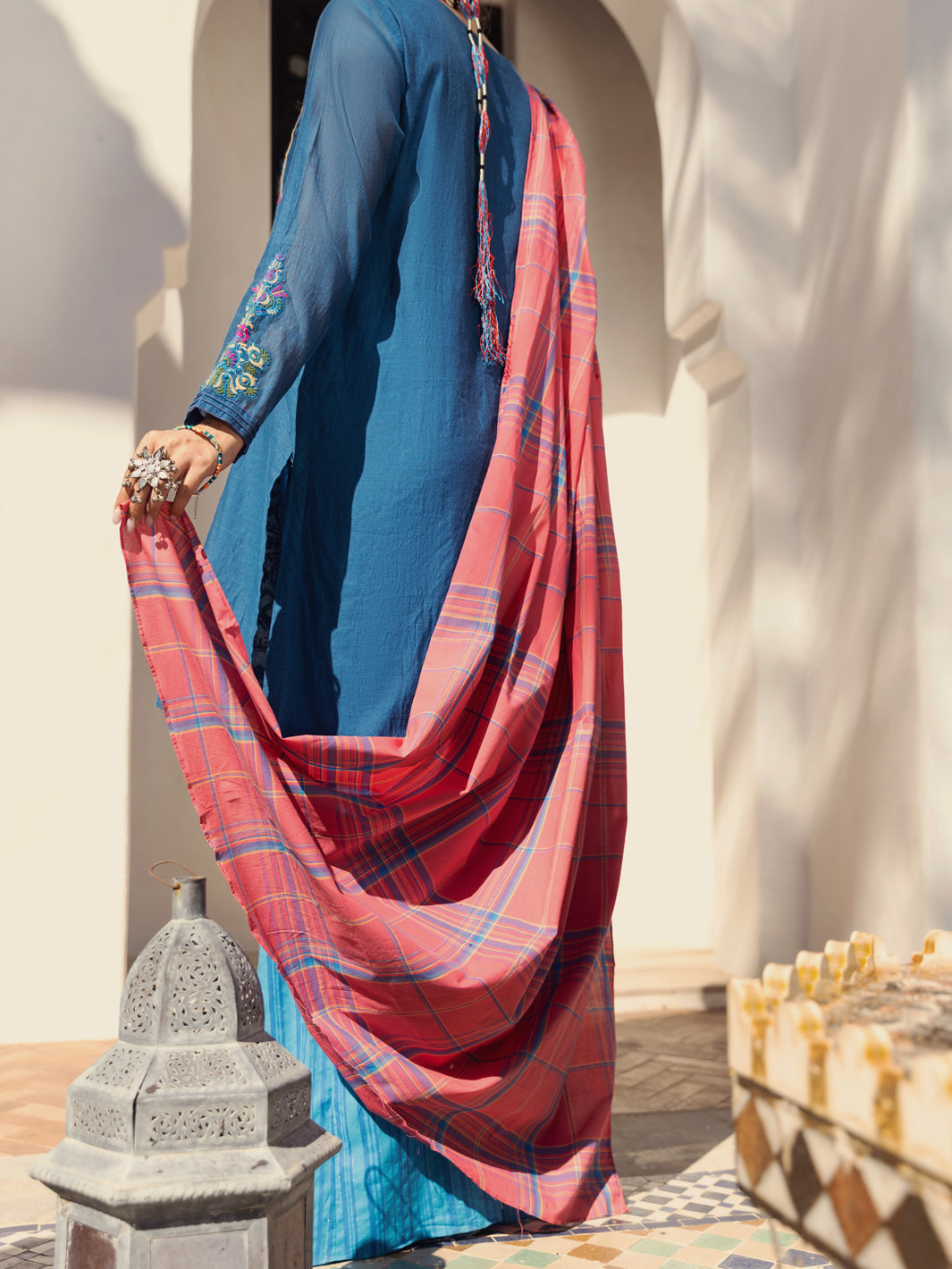 Blue Poly-Cotton 3 Piece Stitched - ALP-3PS-1440