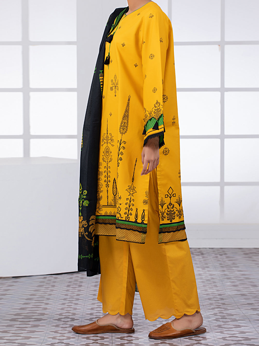 Mustard Lawn 2Pc Unstitched - ALP-2PS-1445A