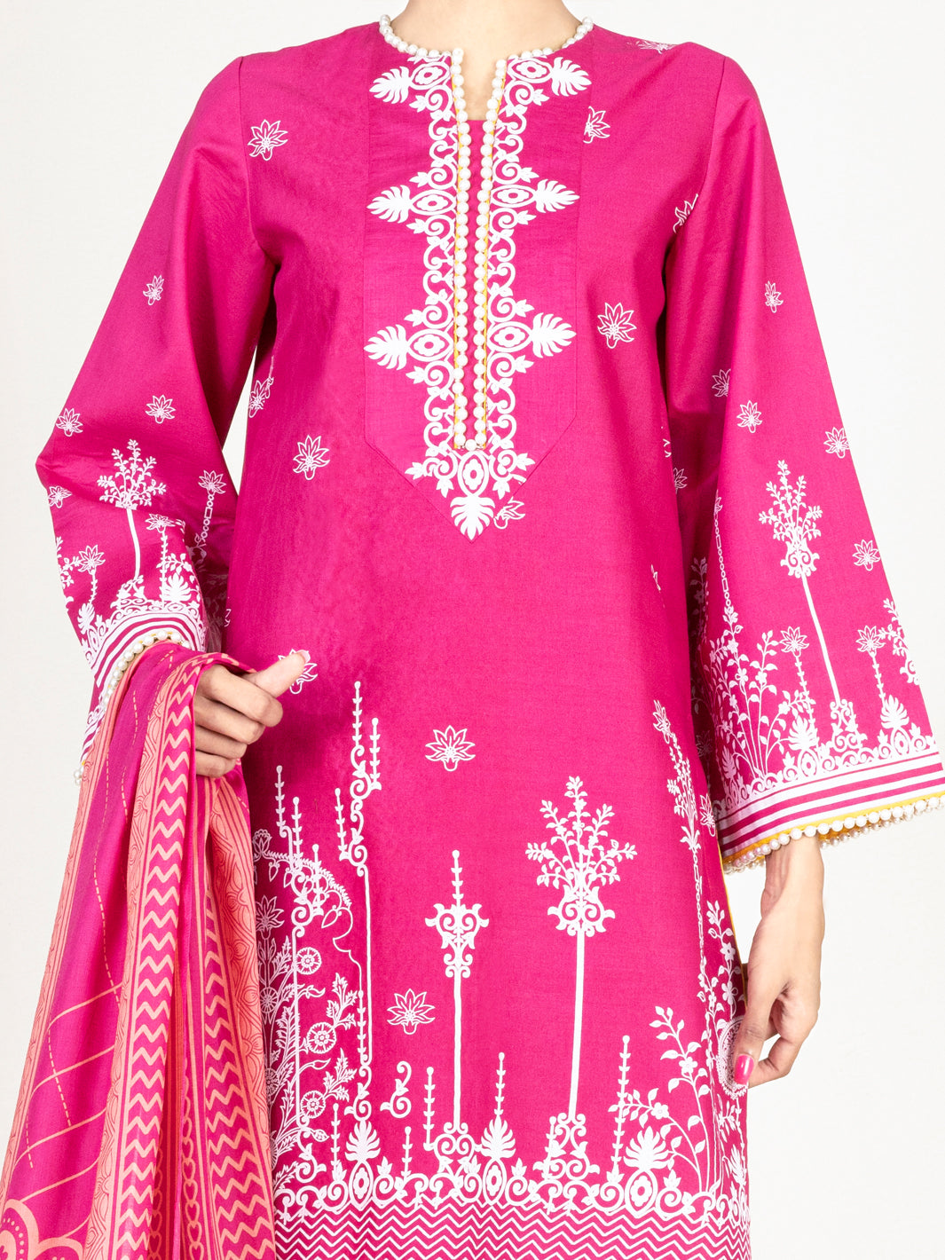 Pink Lawn 2Pc Unstitched - ALP-2PS-1451B