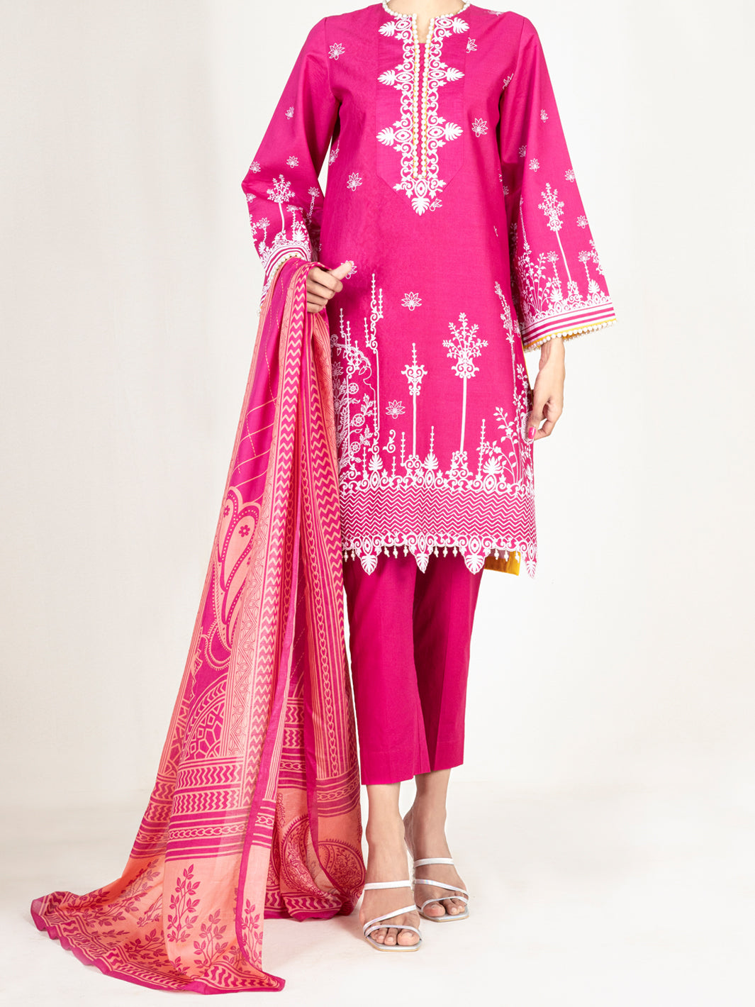 Pink Lawn 2Pc Unstitched - ALP-2PS-1451B