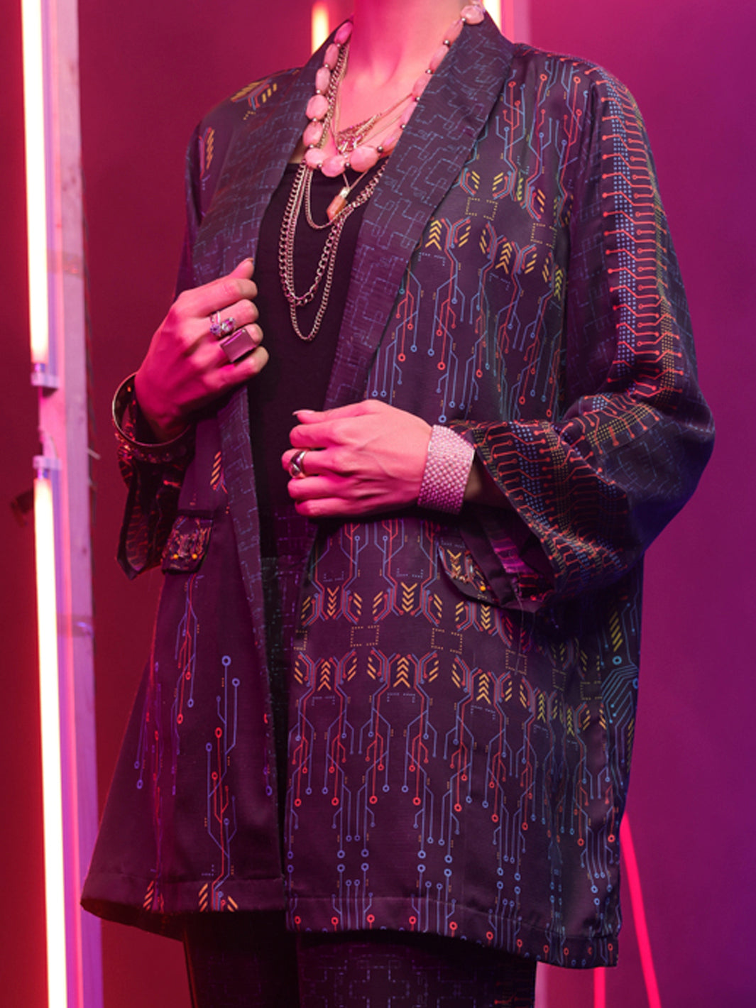 Charcoal Satin 2Pc Stitched - ALP-2PS-LKS-1459