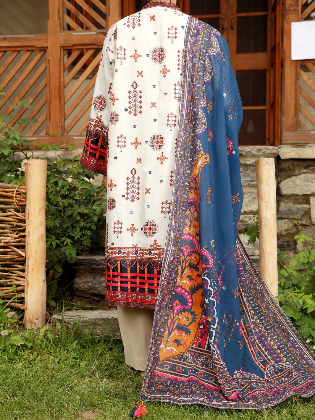 Beige Lawn 3Pc Unstitched - ALP-3PS-1474