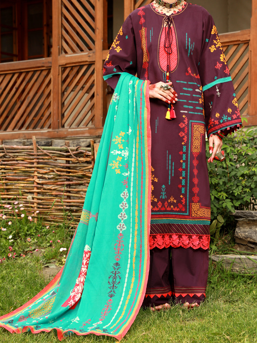 Purple Lawn 3Pc Unstitched - ALP-3PS-1481
