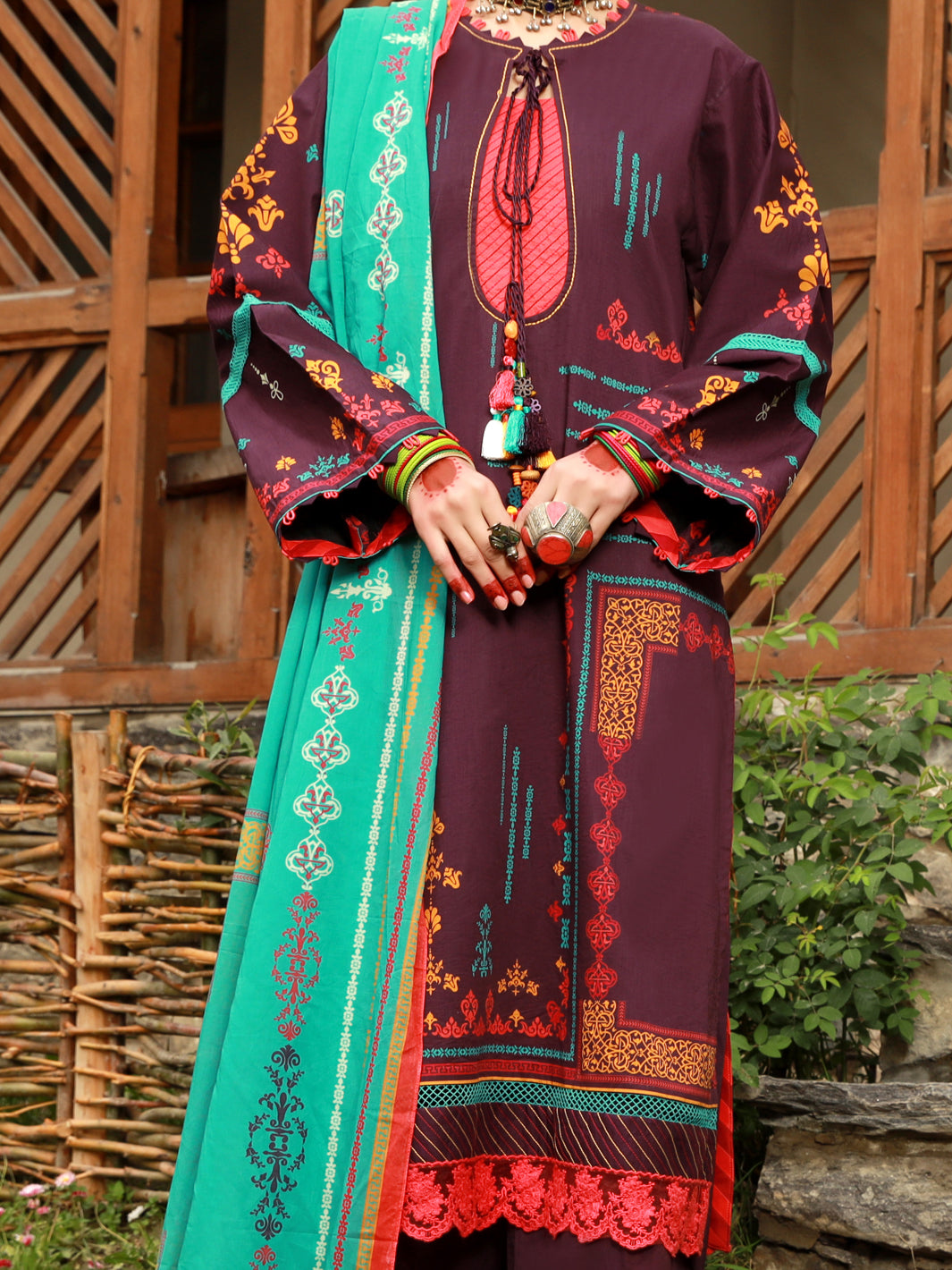 Purple Lawn 3Pc Unstitched - ALP-3PS-1481