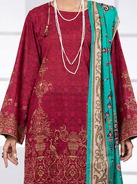 Red Lawn 3Pc Unstitched - ALP-3PS-1482