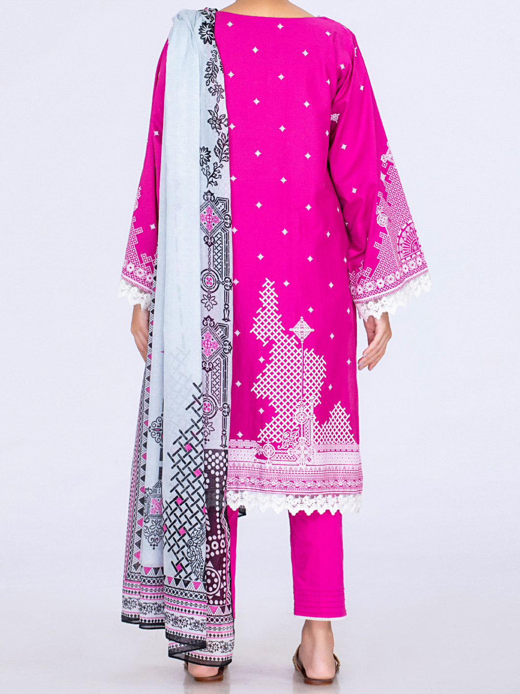 Fuchsia Lawn 3Pc Unstitched - ALP-3PS-1493