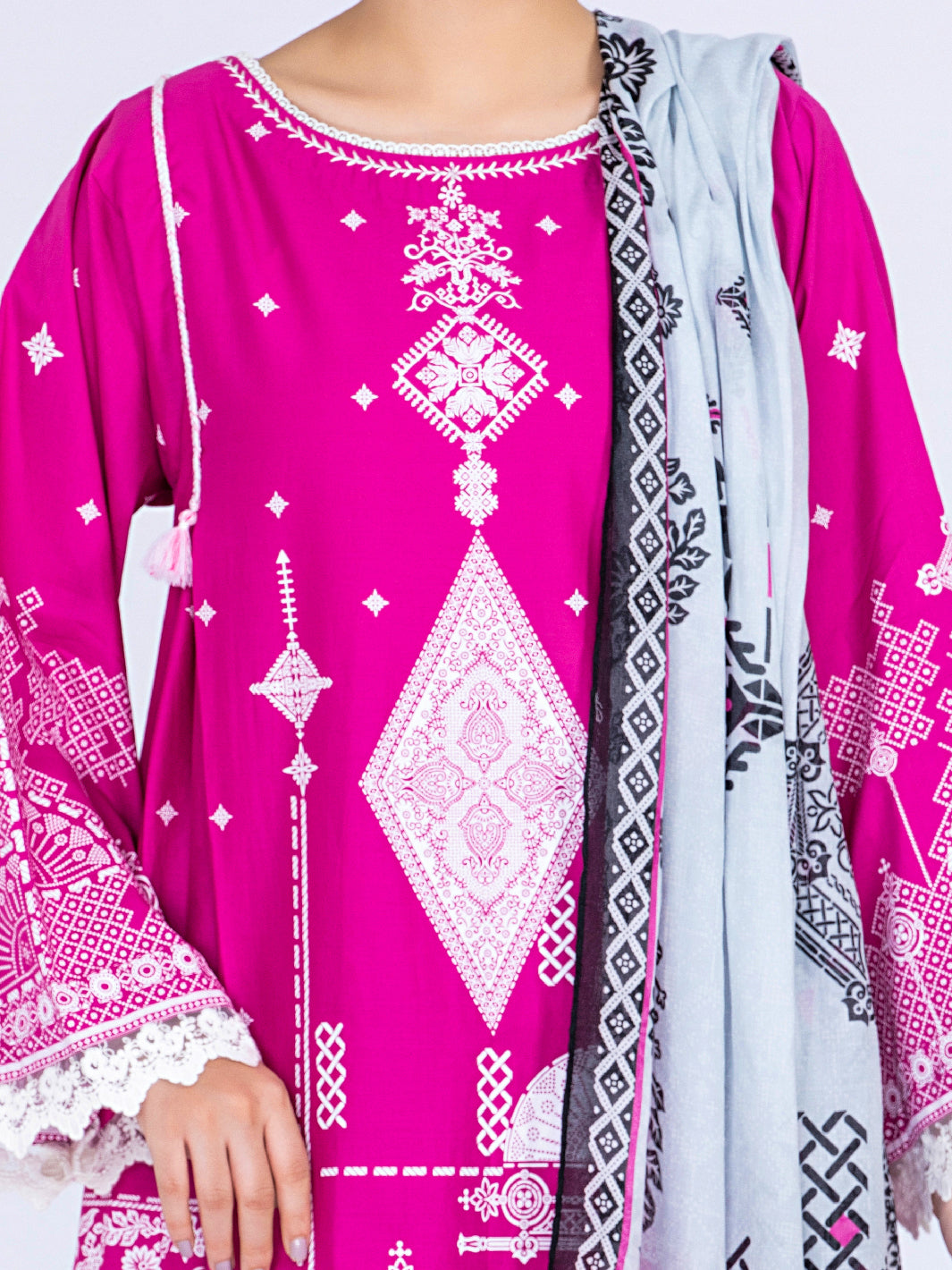 Fuchsia Lawn 3Pc Unstitched - ALP-3PS-1493