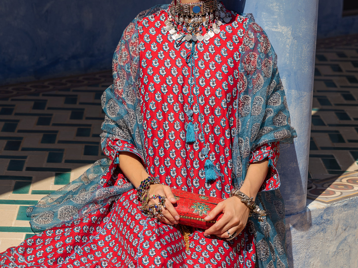 Maroon Lawn 3 Piece Stitched - ALP-3PS-1499