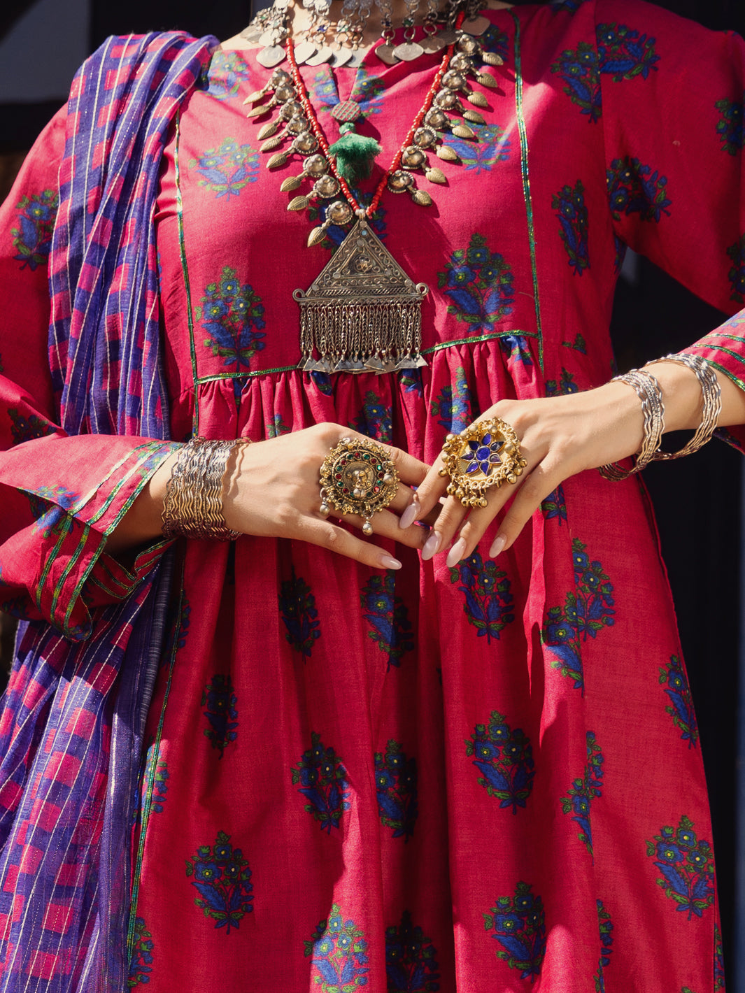 Fuchsia Lawn 3 Piece Stitched - ALP-3PS-1501