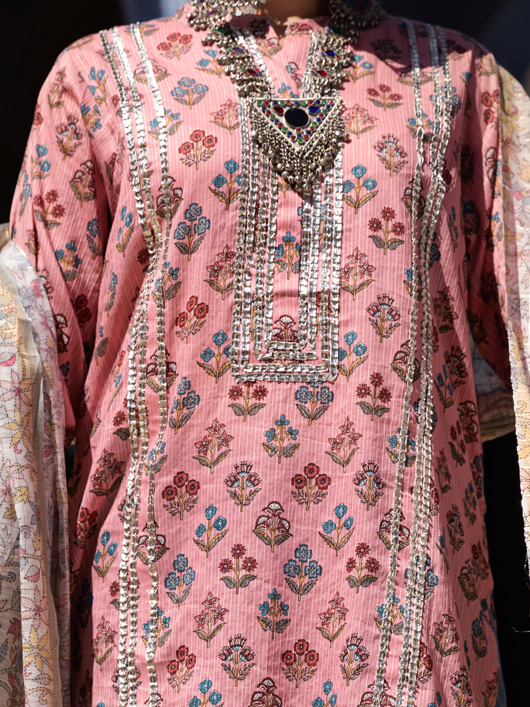 Peach Lino Kara 3 Piece Stitched - ALP-3PS-1505
